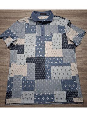 G/FORE Men's Golf Boro Patch Tech Golf Polo Shirt Mens Large